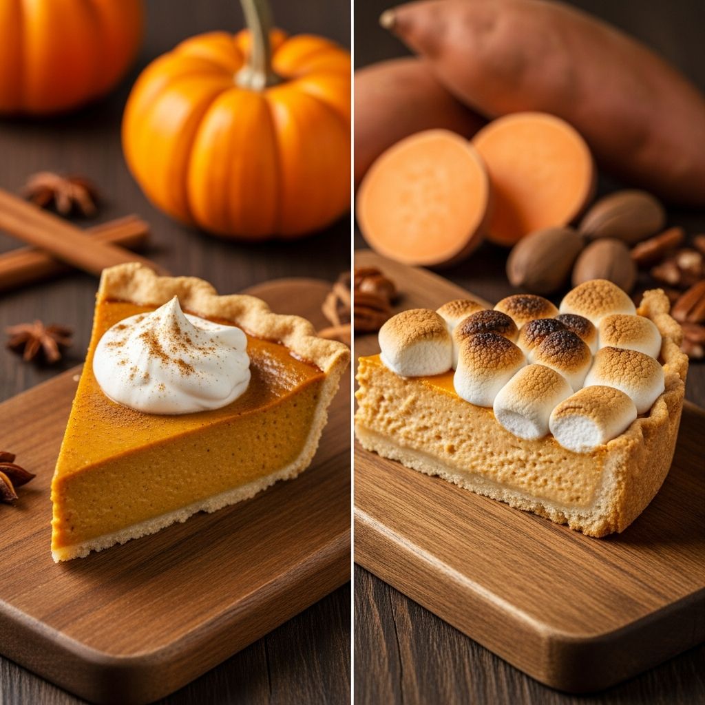Discover the flavor, texture, nutrition, and cultural differences between pumpkin pie and sweet potato pie to choose your holiday favorite.