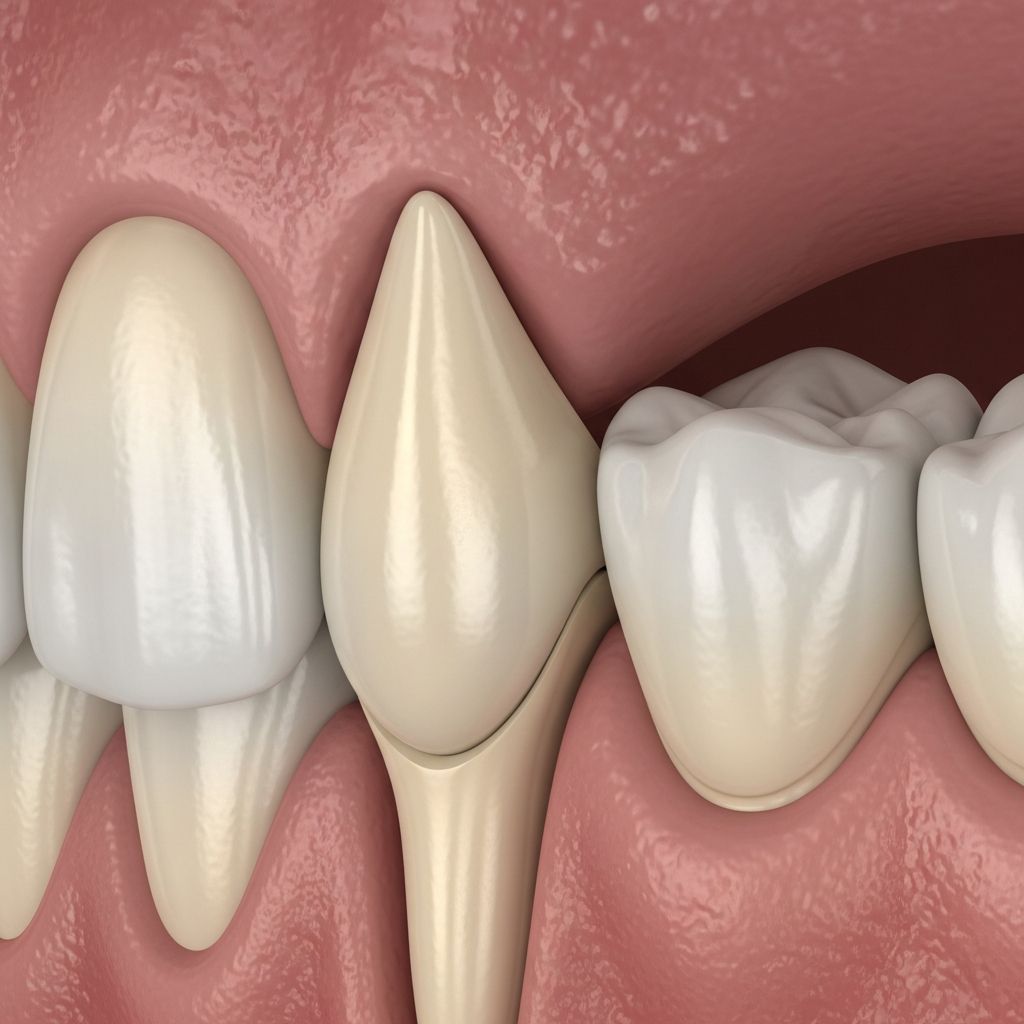 Common benign swelling on lower gums near canine teeth, often seen in children and persisting in some adults.