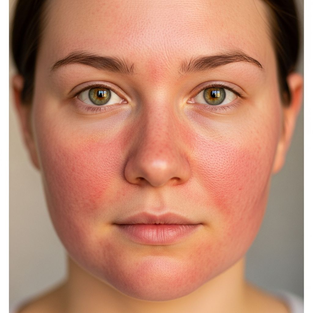 Chronic inflammatory skin condition causing facial redness, flushing, papules, and ocular symptoms, manageable with lifestyle and treatments.