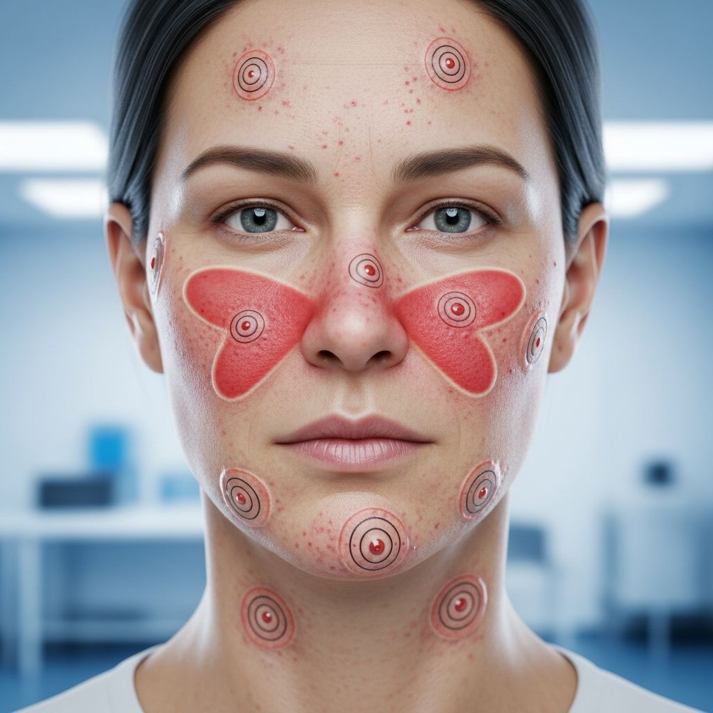 Rare lupus variant with erythema multiforme-like lesions, speckled ANA, and rheumatoid factor challenges diagnosis and treatment.