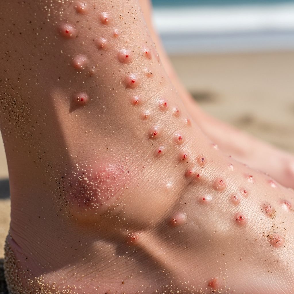Everything you need to know about sand flea bites: symptoms, treatment, prevention, and when to seek medical help for itchy beach bites.