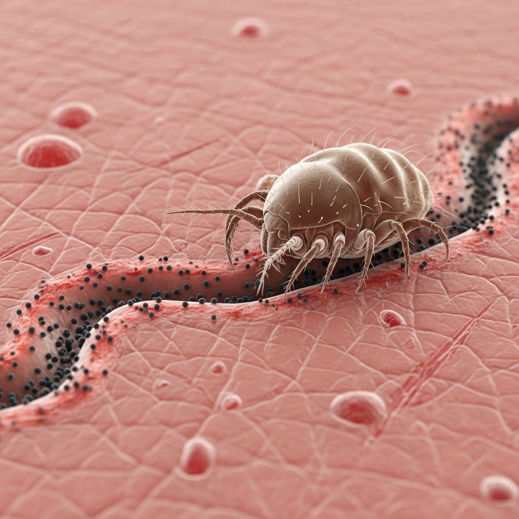 Comprehensive guide to scabies: causes, symptoms, diagnosis, treatment, and prevention of this highly contagious mite infestation.