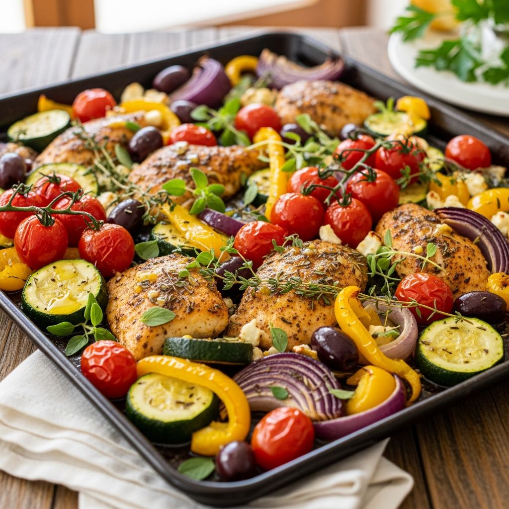 Discover 30 easy sheet-pan dinners that embrace the heart-healthy Mediterranean diet for effortless weeknight meals.