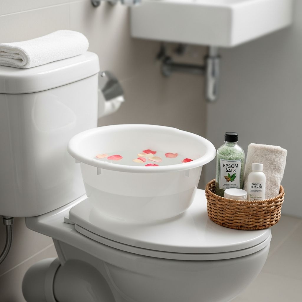 Sitz Bath: Benefits, How to, and Supplies Discover how sitz baths soothe pain, speed healing for hemorrhoids, postpartum recovery, and more with simple home remedies.
