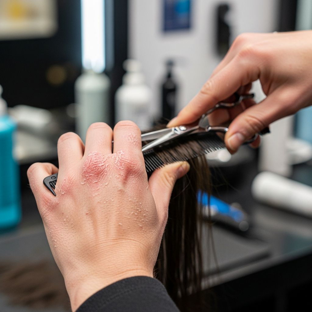 Comprehensive guide to occupational skin diseases affecting hairdressers and barbers, including causes, prevention, and management strategies.