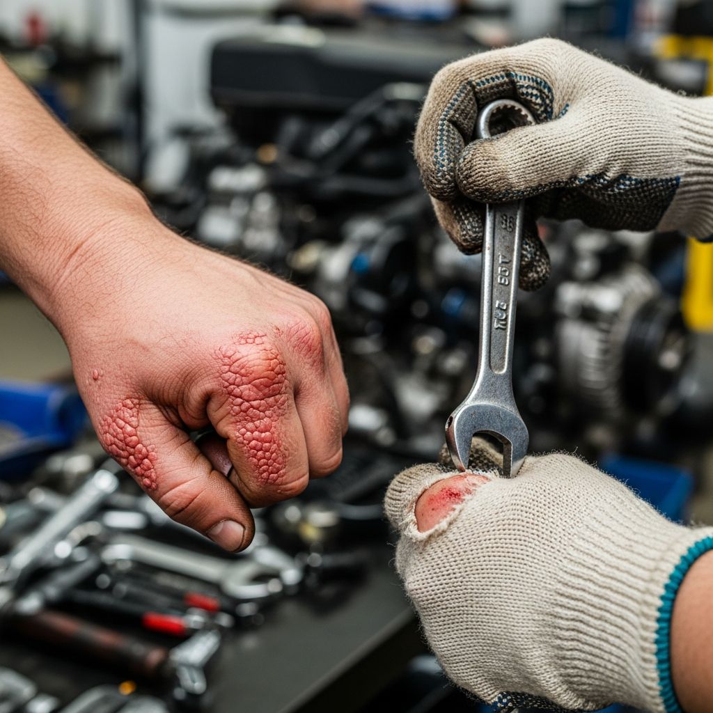 Understanding occupational dermatitis risks and prevention strategies for automotive technicians.