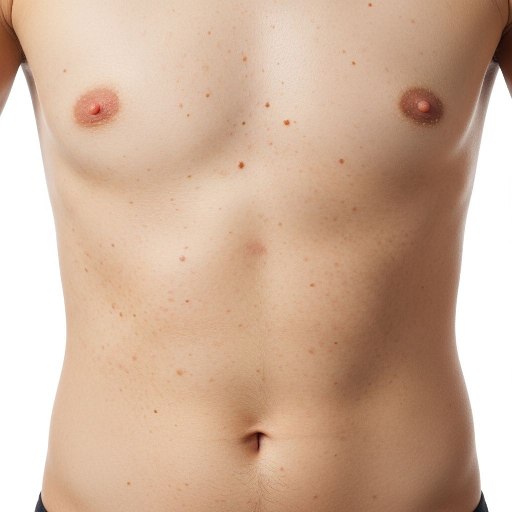 Comprehensive guide to identifying and understanding common skin conditions affecting the trunk, from erythema to pigmentary changes.