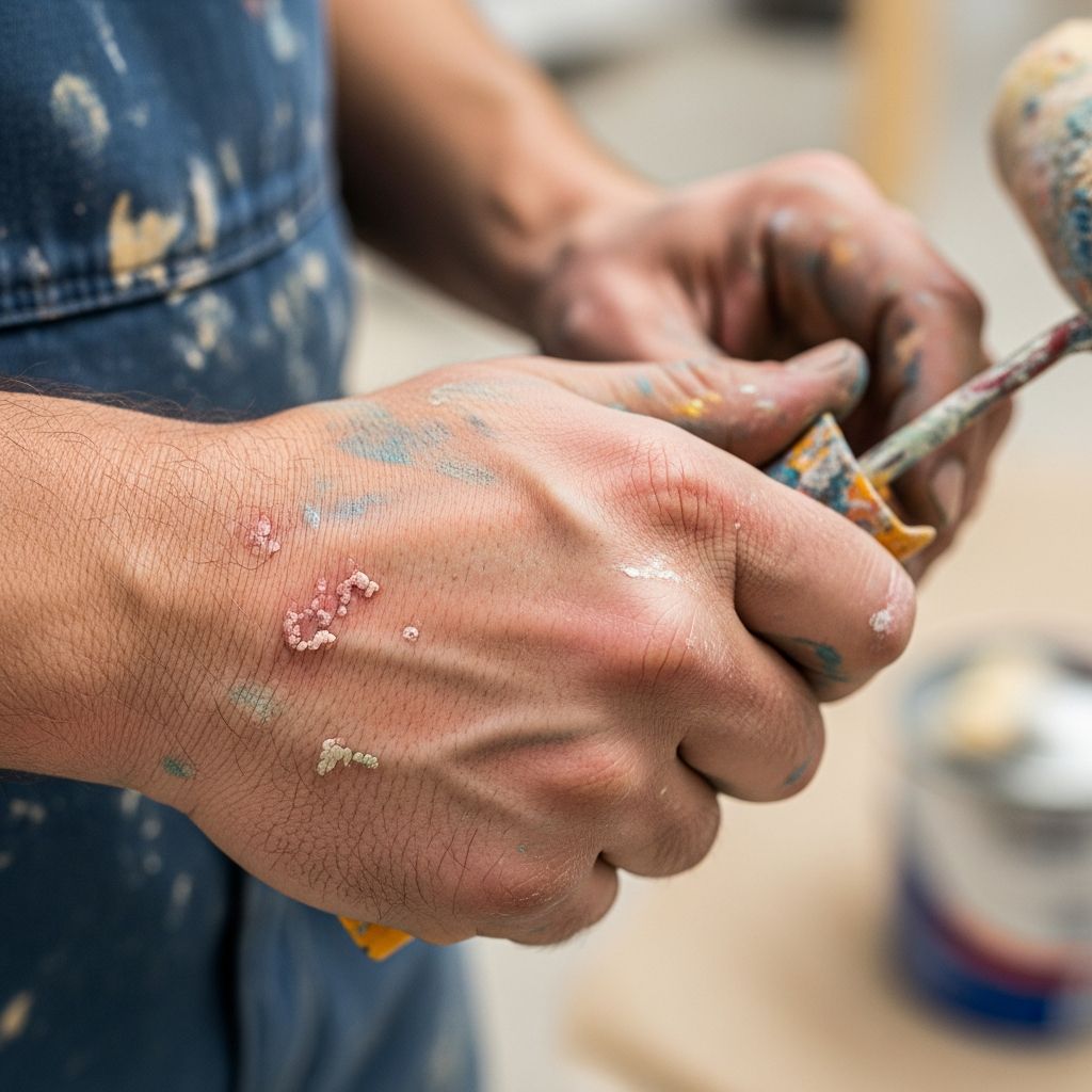 Understanding occupational dermatitis and skin conditions affecting painters and decorators in the workplace.