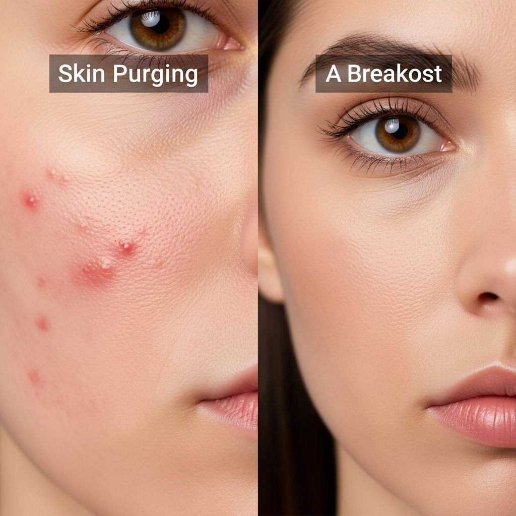Understand skin purging: why active ingredients cause temporary breakouts and how to distinguish it from regular acne for clearer skin.