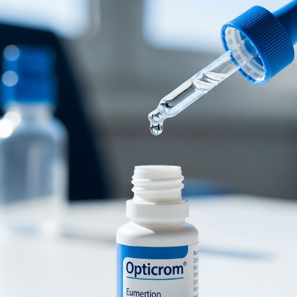 Effective relief for itchy, red, watery eyes from allergies like hay fever using sodium cromoglicate drops.