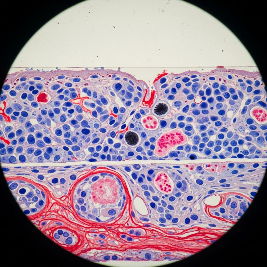 Master diagnostic techniques: immunofluorescence, electron microscopy, and molecular testing in skin pathology.