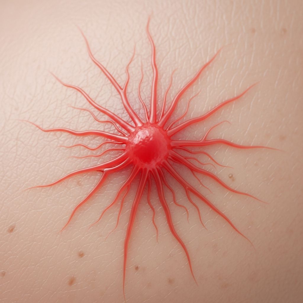 Comprehensive guide to spider telangiectasis: Understanding dilated blood vessels, clinical features, and treatment options.
