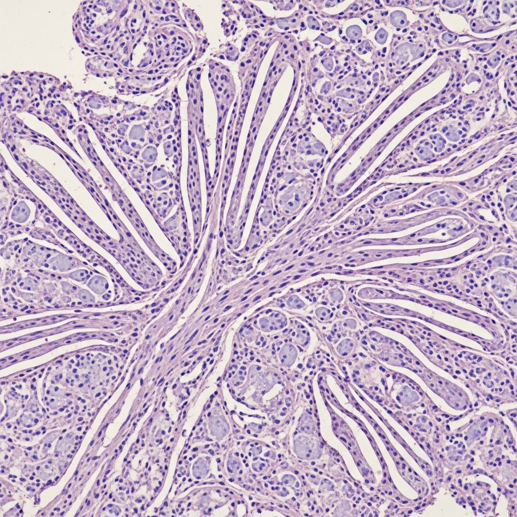 Comprehensive pathology guide to spindle cell lipoma: clinical features, histopathology, diagnosis, and management of this benign adipose tumor.