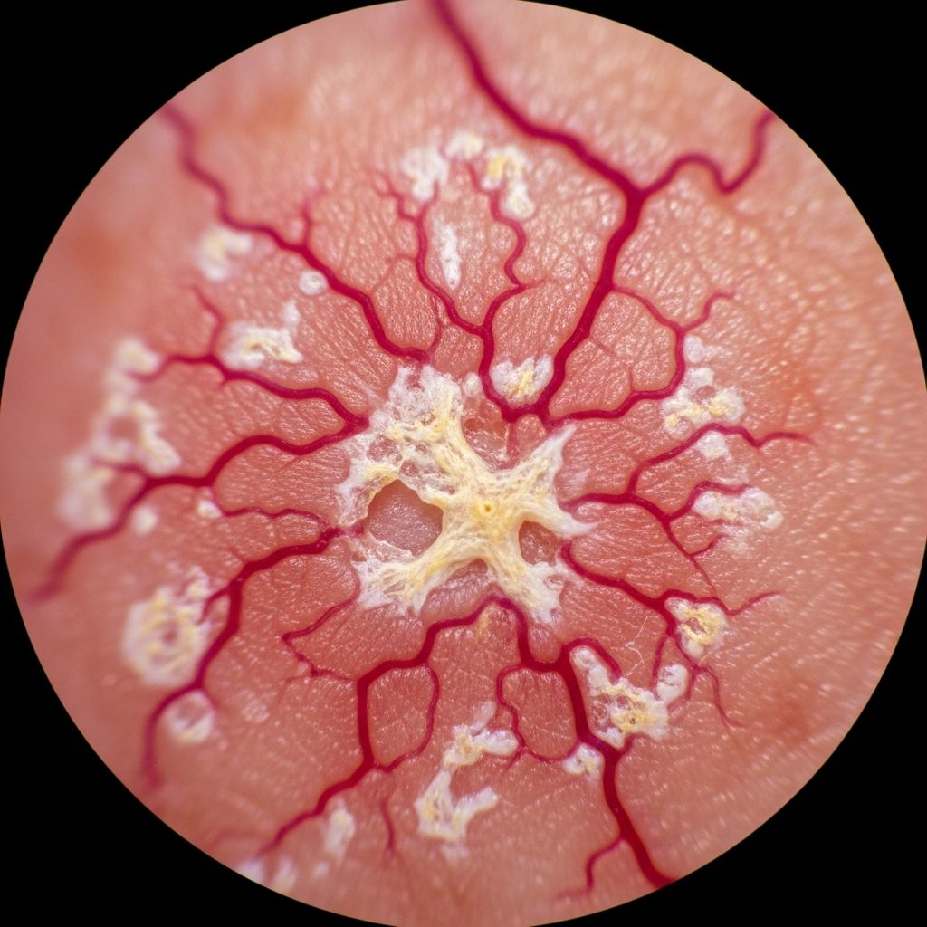 Comprehensive guide to dermoscopic features, diagnosis, and differentiation of squamous cell carcinoma for dermatologists.