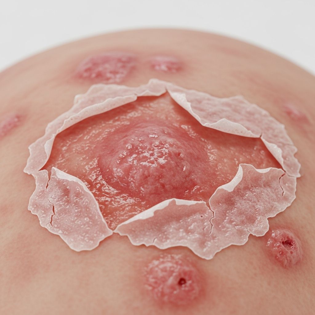 Rare toxin-mediated skin disorder causing widespread blistering and peeling, primarily in young children.