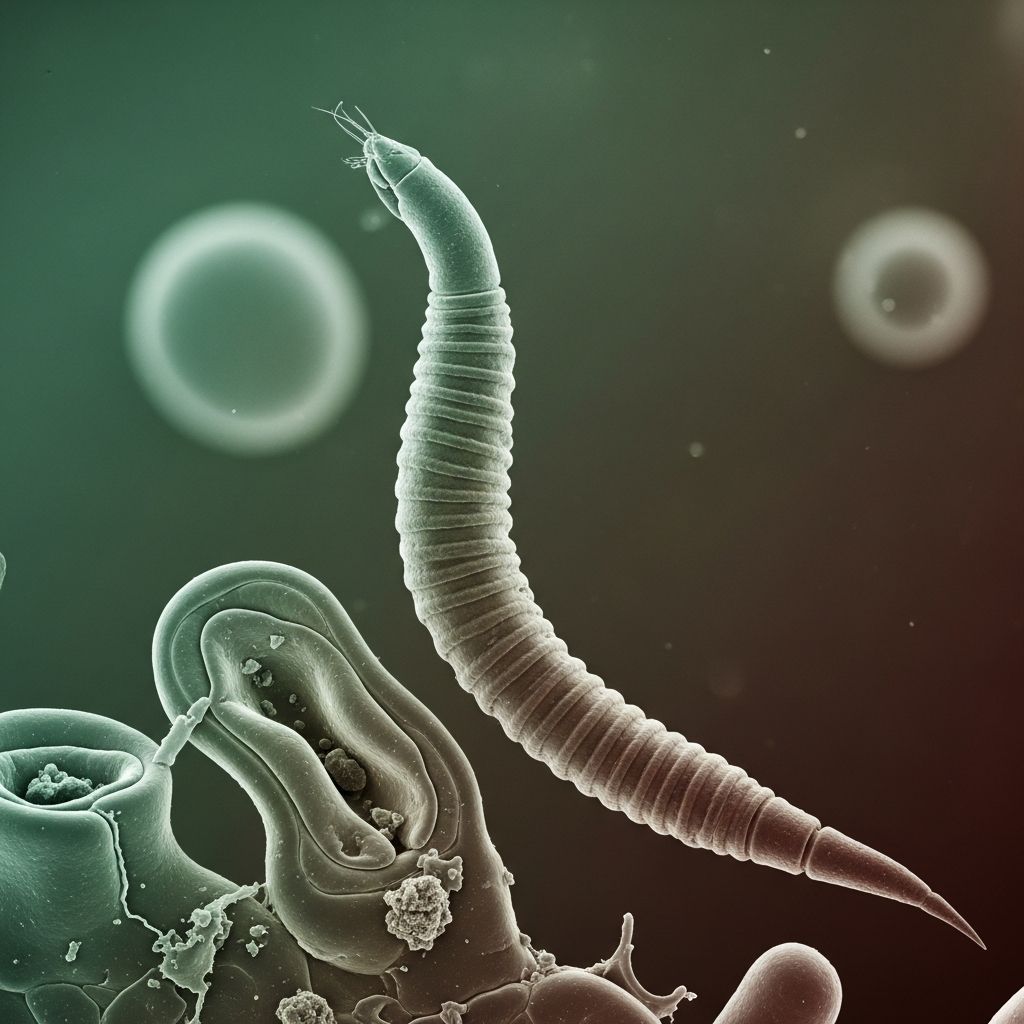Comprehensive guide to Strongyloides stercoralis infection: symptoms, diagnosis, treatment, and prevention strategies.