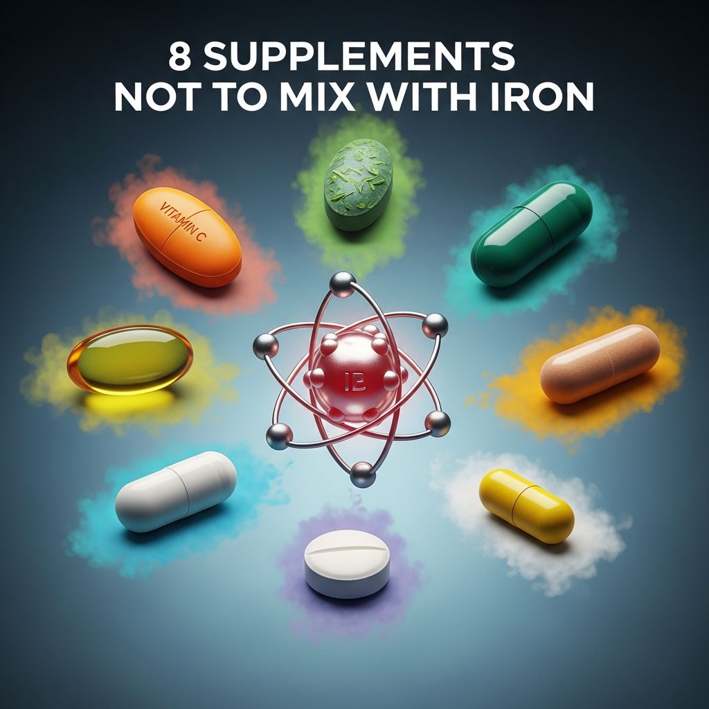 Discover the 8 key supplements that can interfere with iron absorption and how to time them properly for optimal health benefits.