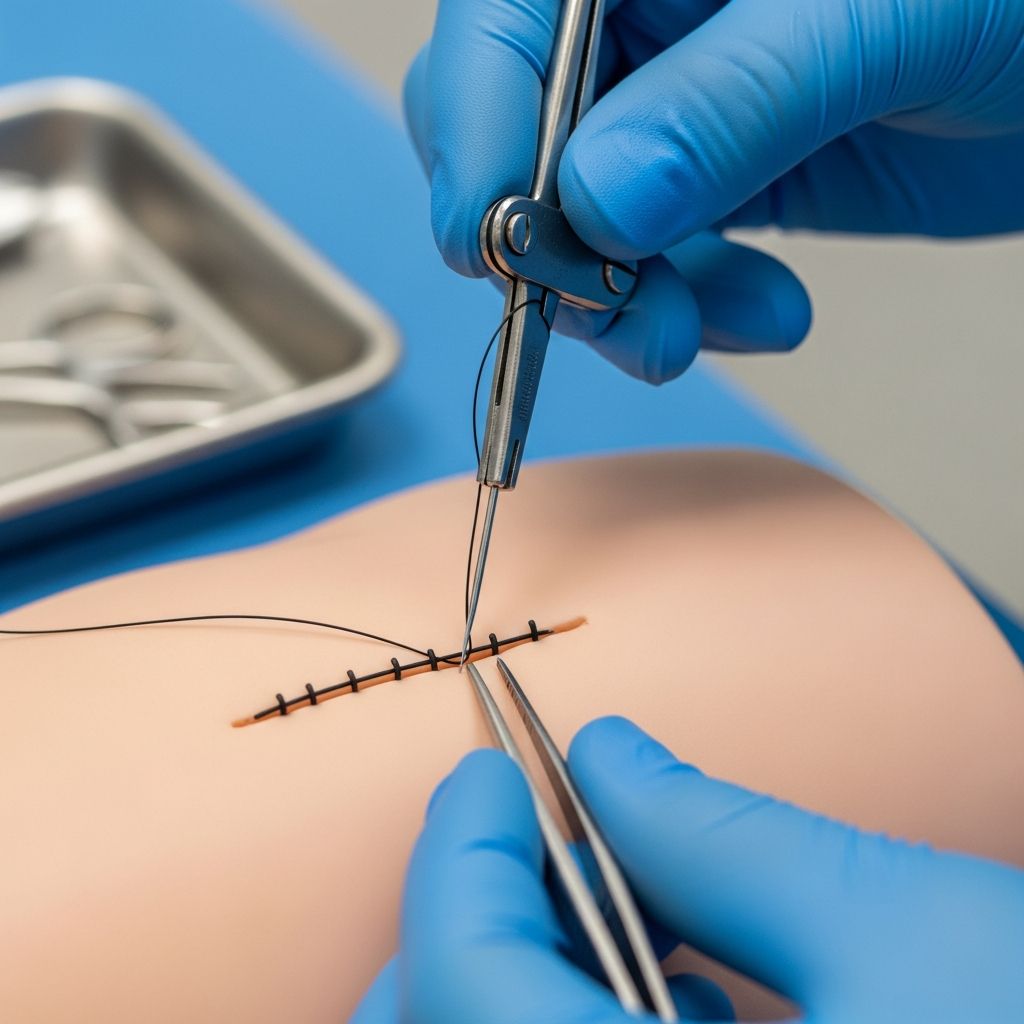 Master essential suturing methods for optimal wound closure and superior cosmetic outcomes in cutaneous surgery.