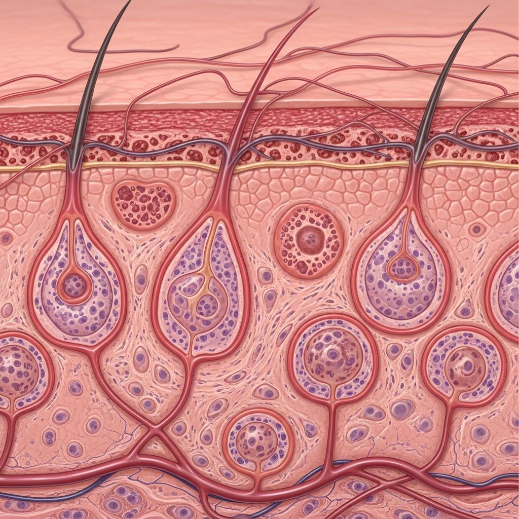 Comprehensive guide to sweat gland lesions: from benign naevi and syringomas to malignant tumours, including diagnosis and treatment options.
