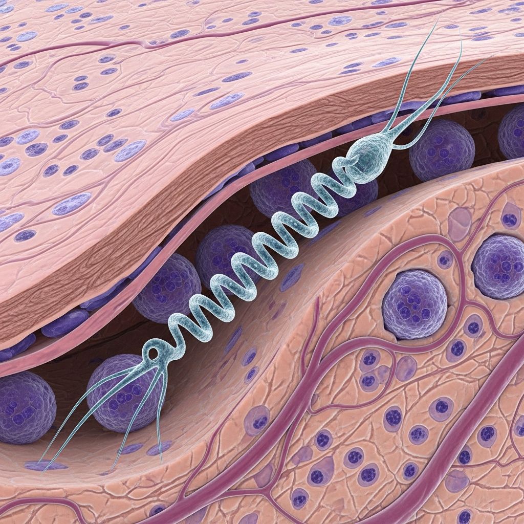 Detailed histopathological examination of syphilis across primary, secondary, and tertiary stages, highlighting key microscopic features and diagnostic stains.