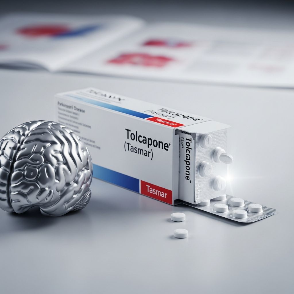 Comprehensive guide to Tolcapone (Tasmar): uses, dosage, side effects, and safety for Parkinson's symptom management.