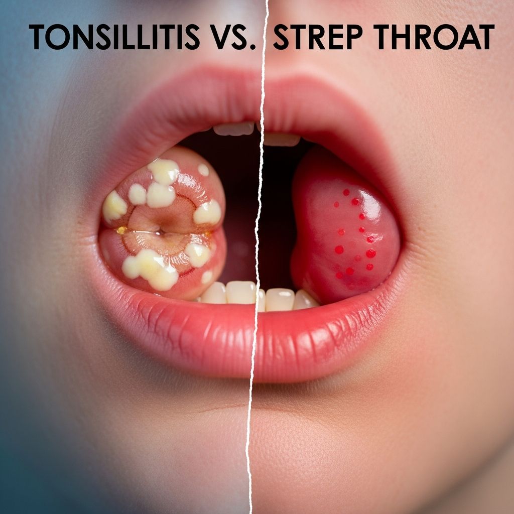 Tonsillitis Vs Strep Throat: Key Signs To Tell The Difference Learn to distinguish tonsillitis from strep throat: symptoms, causes, diagnosis, and treatments for faster relief.