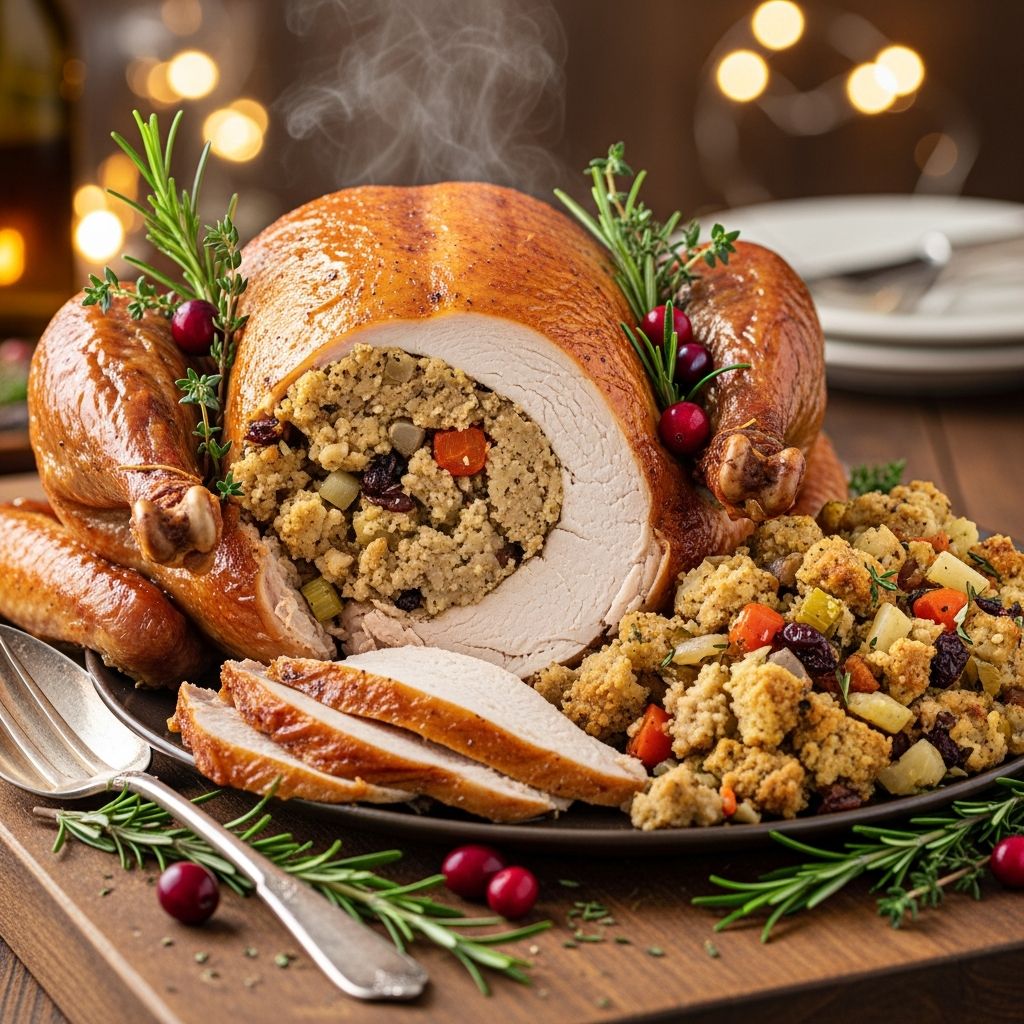 Expert tips from registered dietitians to prepare stuffing safely and deliciously for holidays like Thanksgiving.