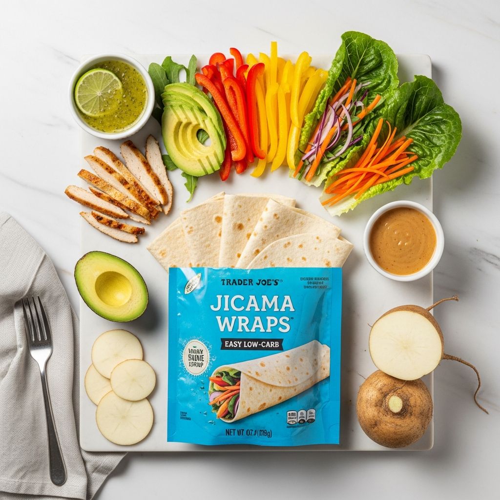 Discover Trader Joe's jicama wraps: the ultimate low-carb, crunchy alternative to tortillas for tacos, sandwiches, and more healthy meals.