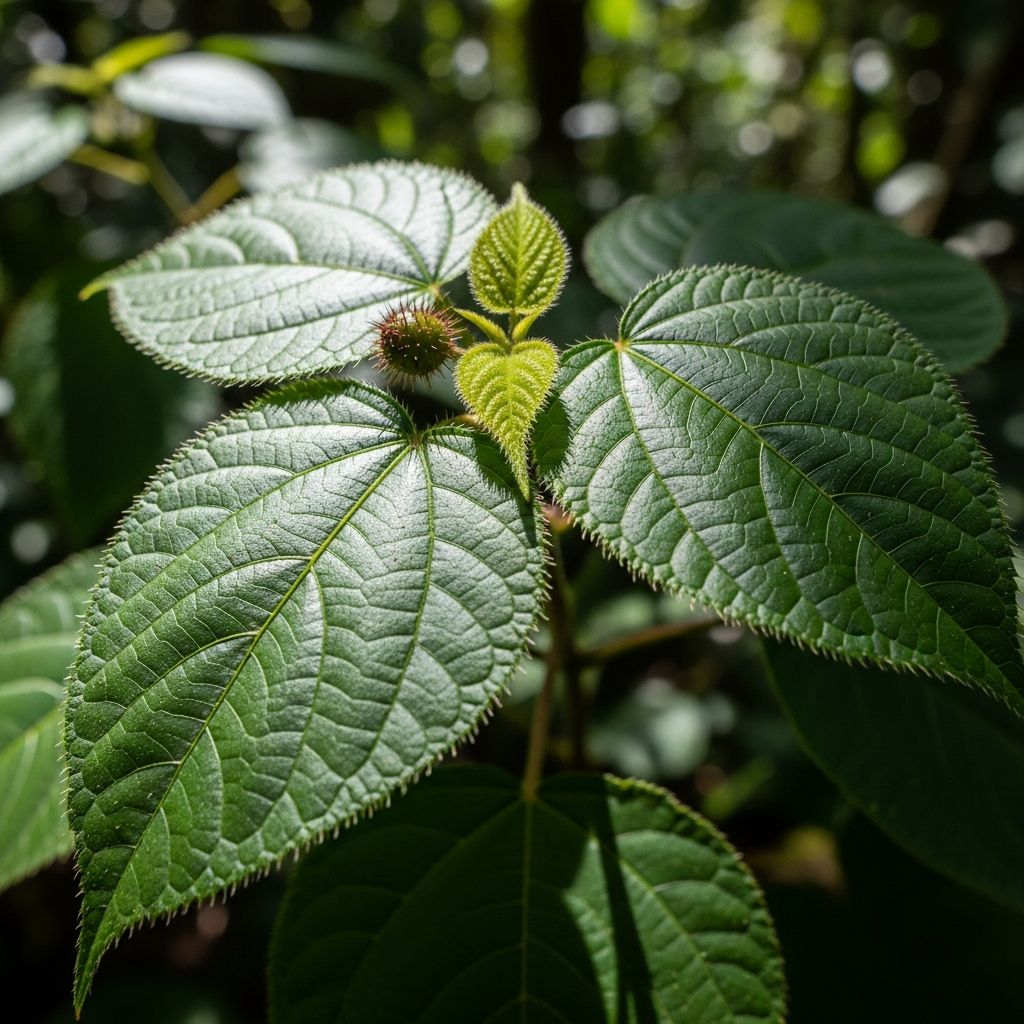 Exploring the hazardous New Zealand tree nettle: identification, toxic stings, symptoms, treatments, and prevention strategies.
