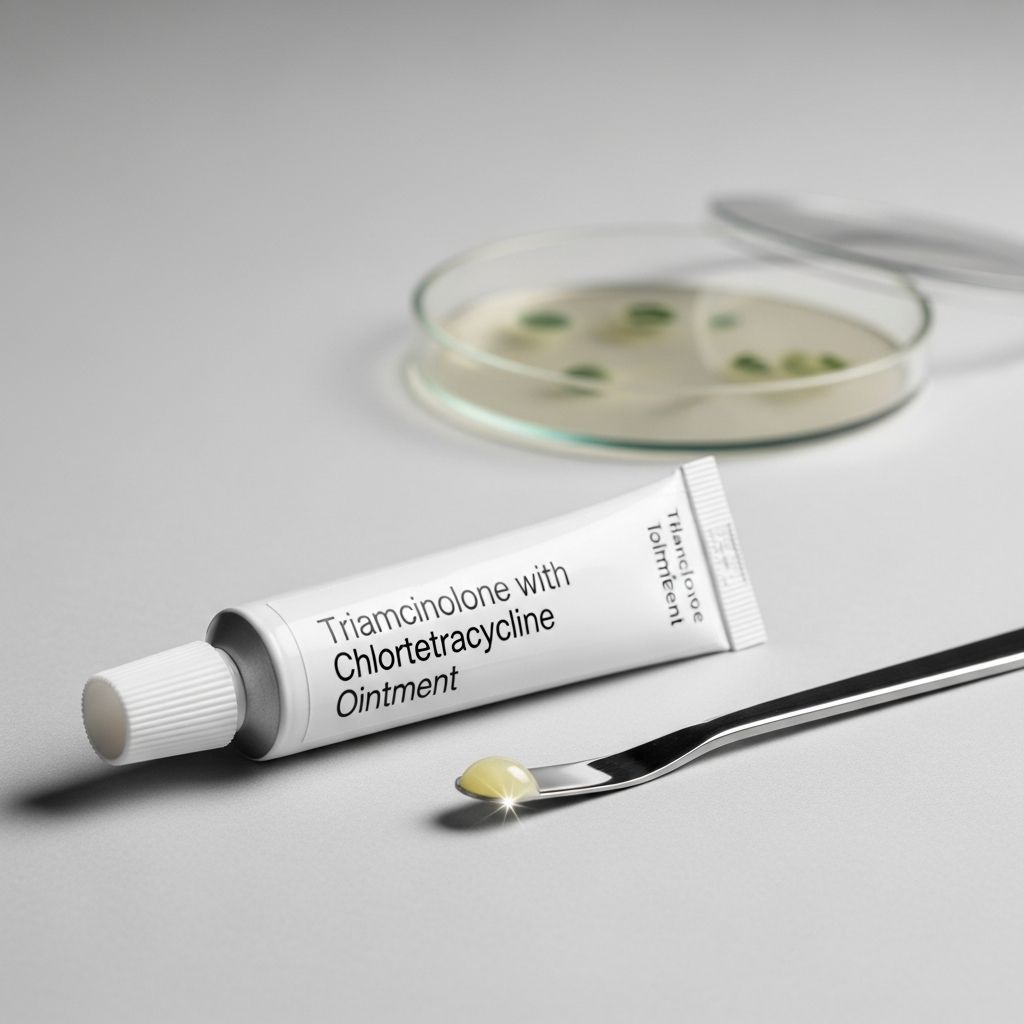 Comprehensive guide to using triamcinolone with chlortetracycline ointment for infected inflammatory skin conditions.