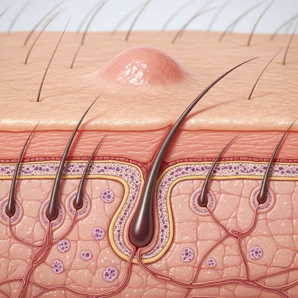 Understanding trichoepitheliomas: rare benign skin tumors arising from hair follicles.