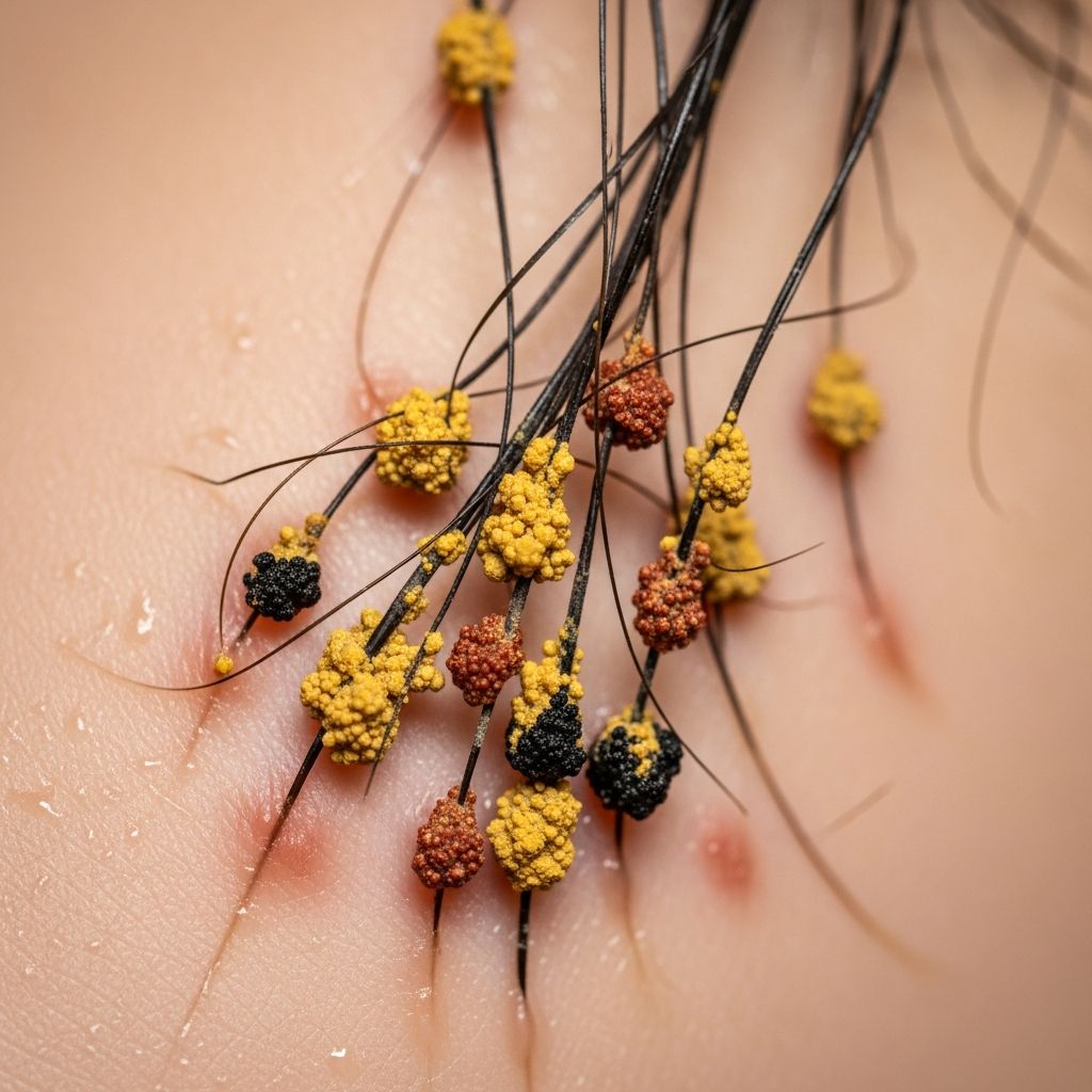 Superficial bacterial infection of axillary hair shafts causing coloured nodules, often asymptomatic but treatable with hygiene and antibiotics.