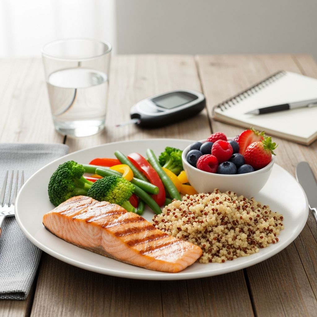 Complete guide to managing blood sugar through nutrition and smart eating choices.