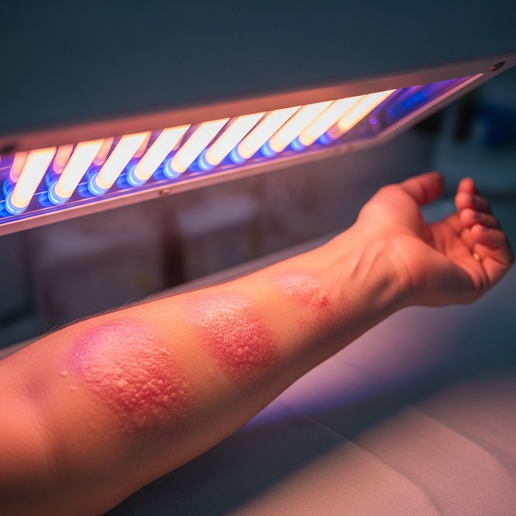 UVA Photochemotherapy: PUVA Guide, 25–30 Sessions For Clearance Comprehensive guide to PUVA therapy: mechanism, indications, protocols, and safety in photochemotherapy for skin disorders.