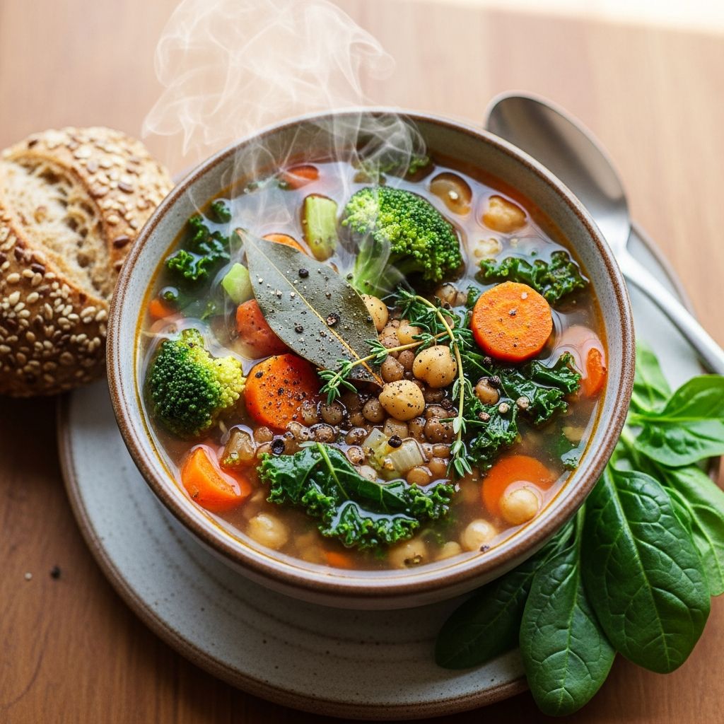 Boost your fiber intake with these delicious vegetarian soups packed with veggies, beans and whole grains for heart health and digestion.