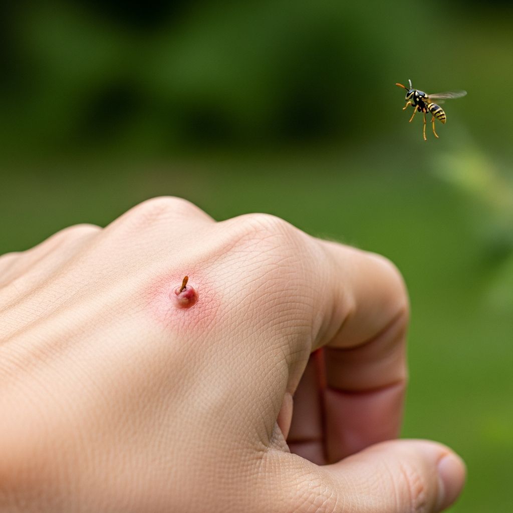 Comprehensive guide to wasp stings: Learn symptoms, treatments, and emergency care.