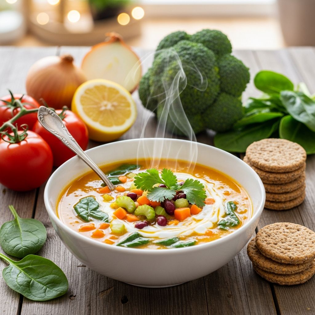 Delicious, low-calorie soups packed with vegetables, lean proteins and fiber to help you feel full and support your weight loss goals.