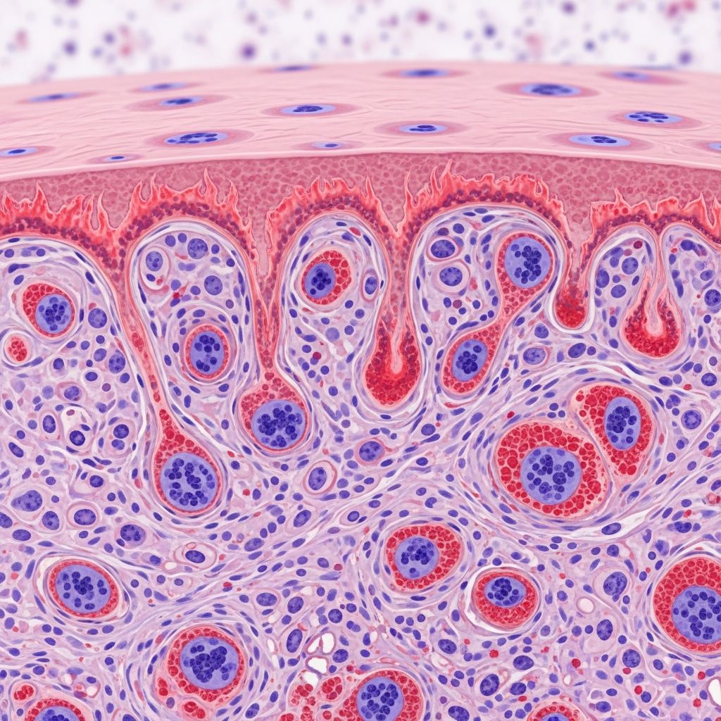 Comprehensive guide to Wells syndrome pathology, histopathological findings, and diagnostic criteria for healthcare professionals.