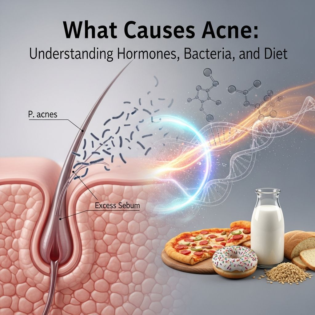 What Causes Acne: Understanding Hormones, Bacteria, and Diet Discover the multifactorial causes of acne including hormones, bacteria, inflammation, and dietary factors.