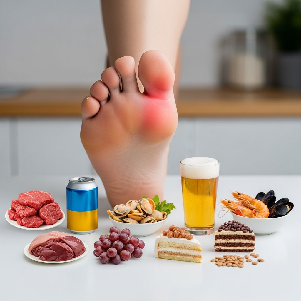 Understand gout causes, risk factors, and the 8 key foods that can trigger painful attacks to manage symptoms effectively.