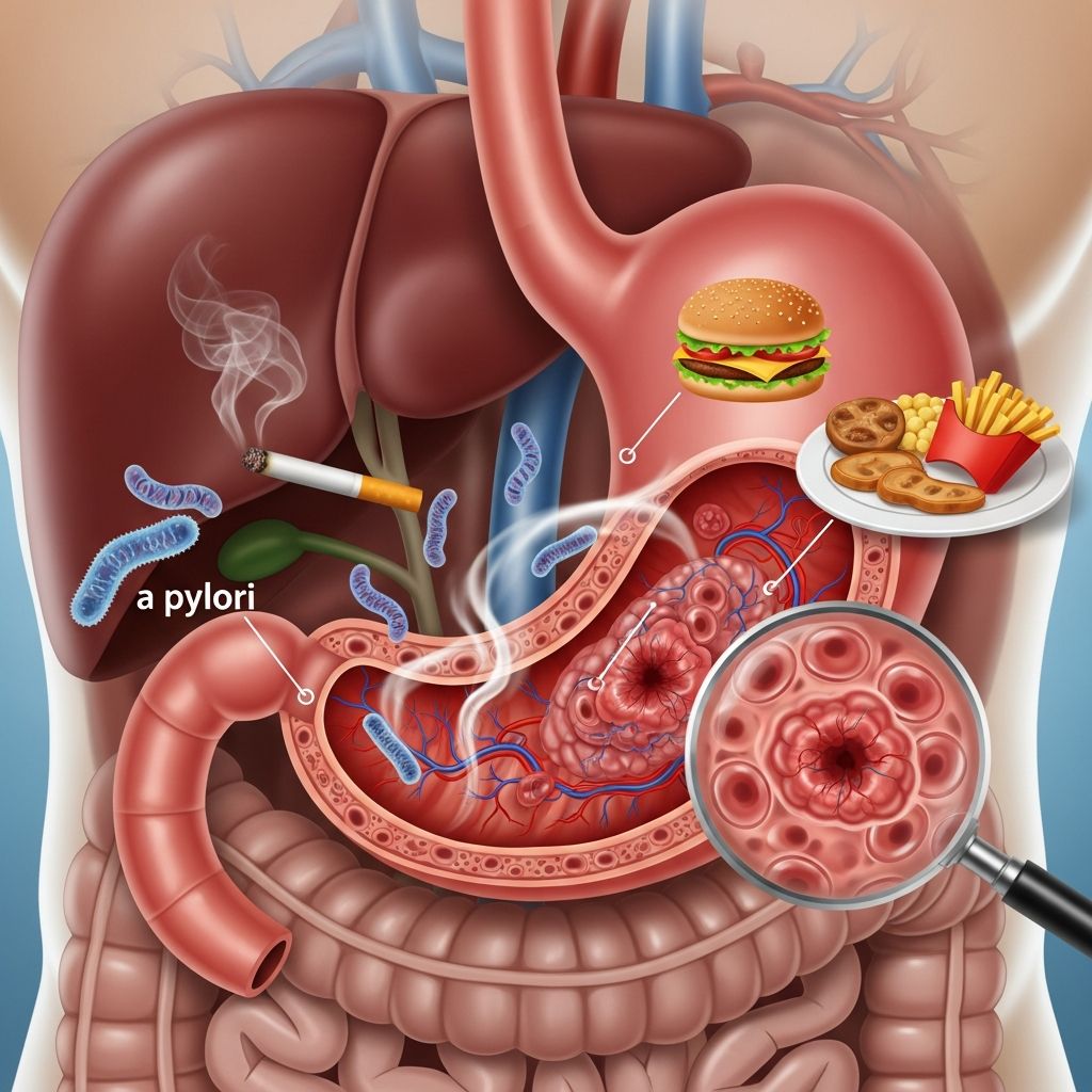 Causes Of Stomach Cancer: Risk Factors And Prevention Uncover the key risk factors and causes of stomach cancer, from H. pylori infection to diet and genetics, and learn how to reduce your risk.