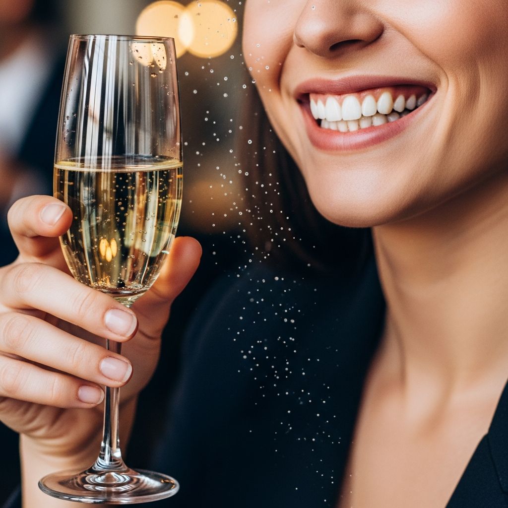 Discover what a Prosecco smile is and expert tips to safeguard your teeth from enamel erosion during festive celebrations.