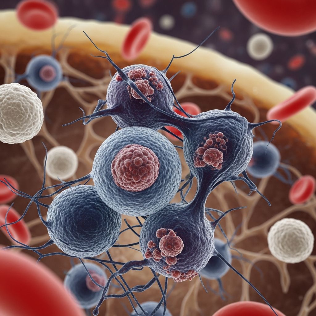 Understand multiple myeloma: a plasma cell cancer causing bone pain, fatigue, and organ damage. Learn symptoms, causes, diagnosis, and treatments.