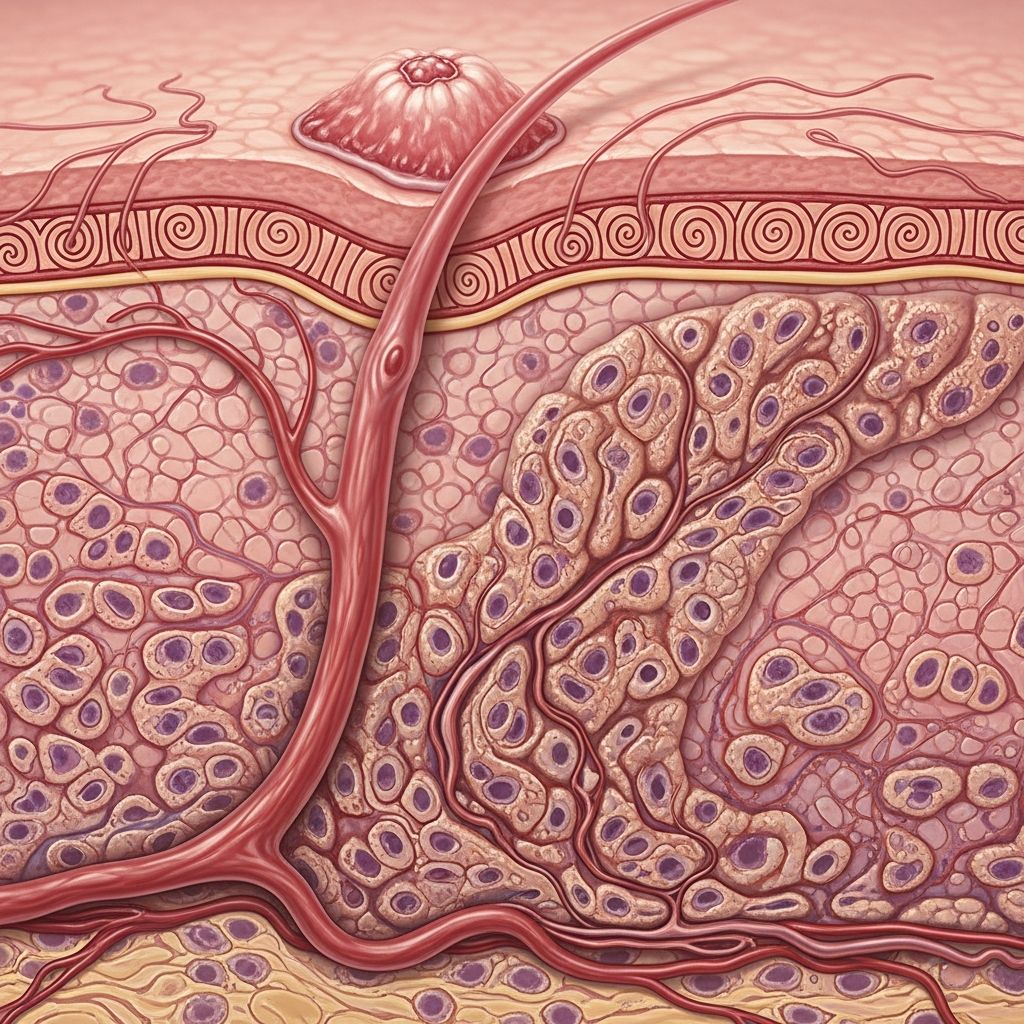 Understanding advanced basal cell carcinoma: stages, symptoms, treatments, and prevention strategies for this prevalent skin cancer.