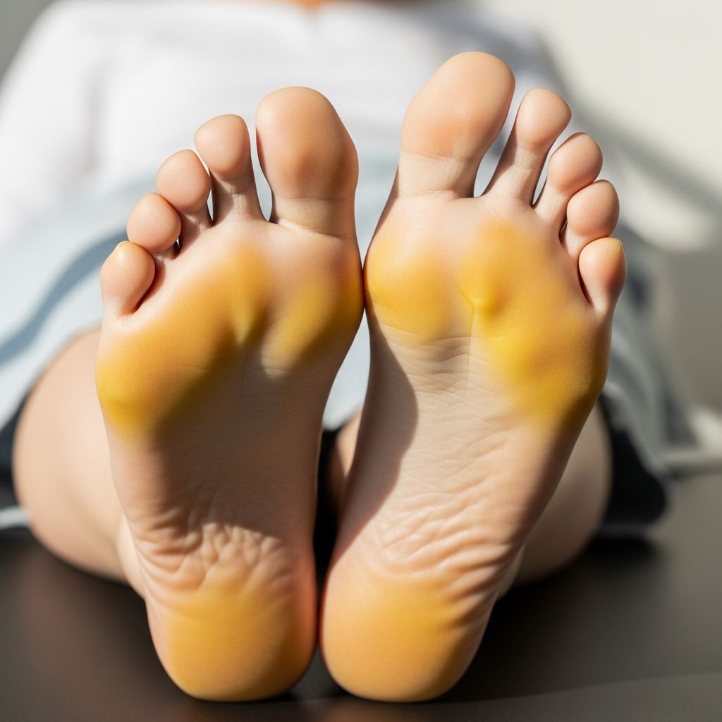 Discover the common causes of yellow soles on your feet, from harmless diet changes to serious health conditions requiring medical attention.