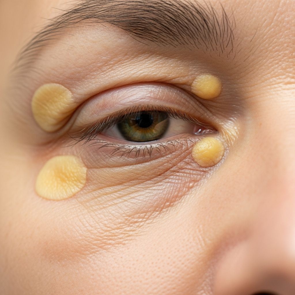 Explore detailed images and clinical insights into xanthelasma, the common yellowish eyelid plaques linked to lipid disorders.