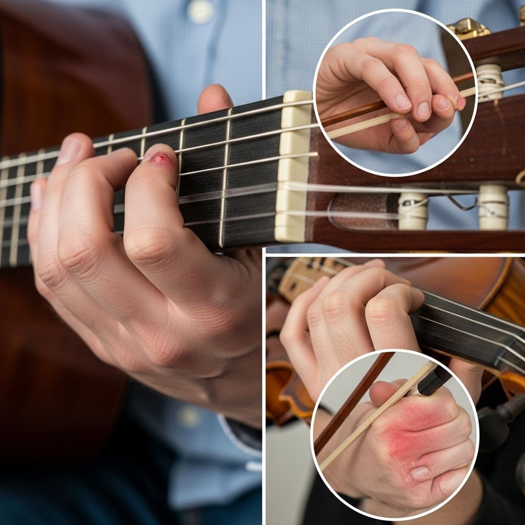 Understanding skin conditions triggered by instrumental playing and prevention strategies.