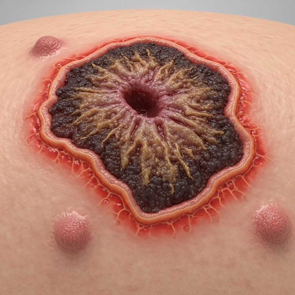 Deep skin infection forming crusted ulcers: causes, symptoms, risks, and effective treatments explained.