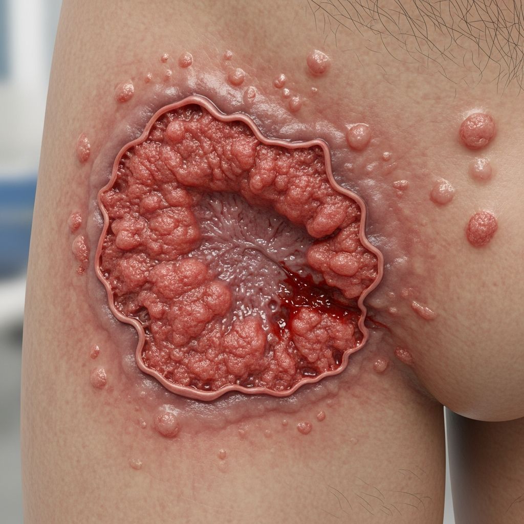 Granuloma inguinale (donovanosis): A rare STI causing genital ulcers, treatable with prolonged antibiotics but requiring vigilant follow-up.