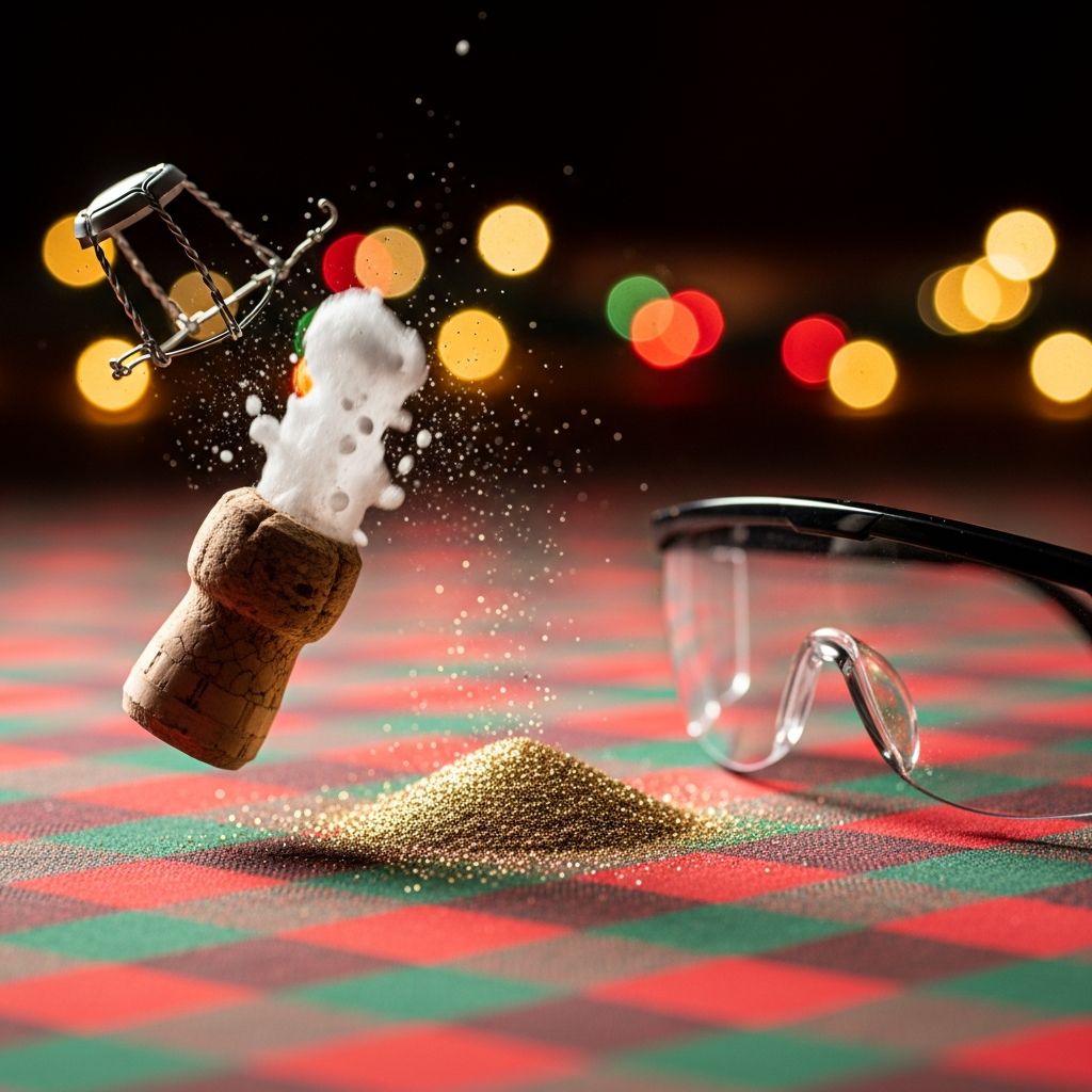 Discover essential strategies to shield your vision from festive hazards like sparkling crafts, popping bottles, and more during holiday cheer.